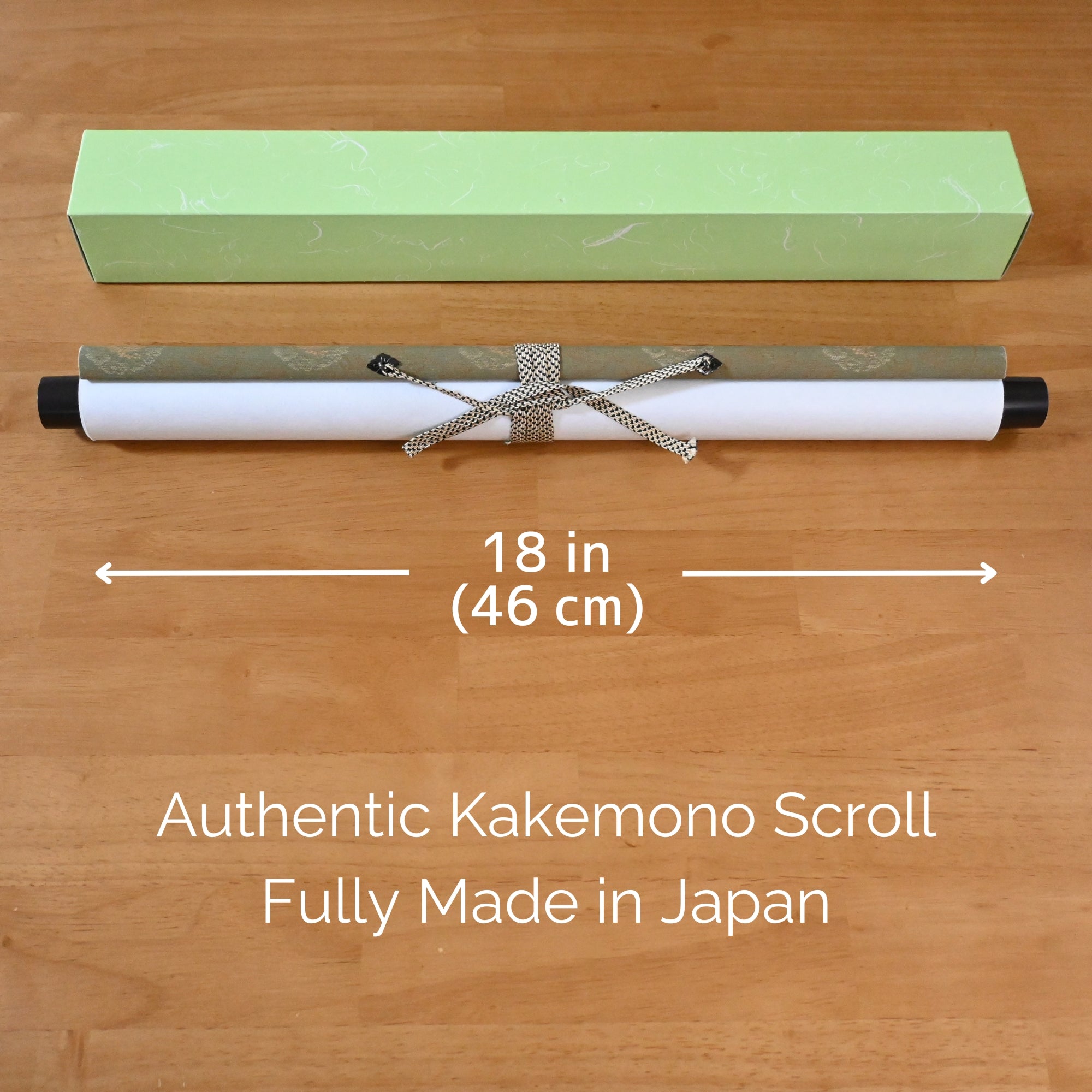 Póster colgante japonés Kakemono – Dragón verde ascendente