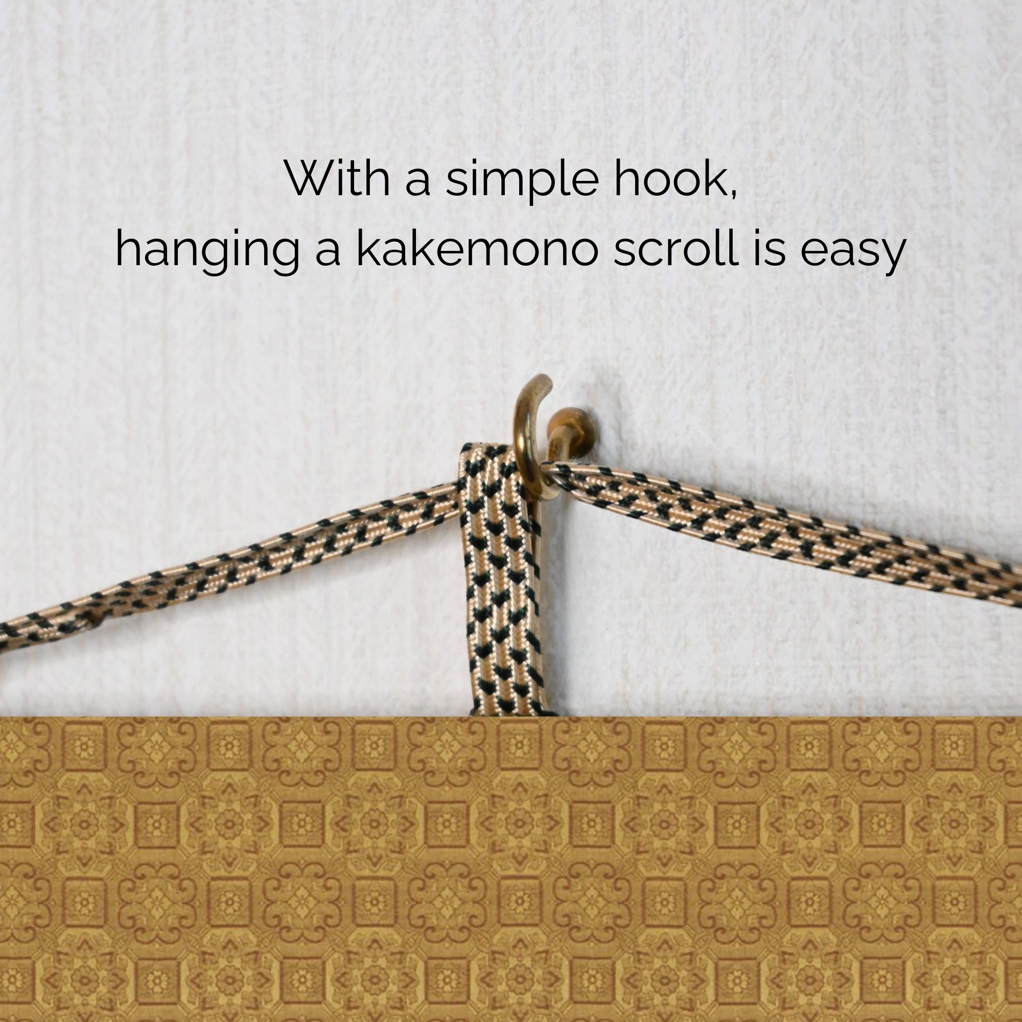 Pergamino de pared Kakemono de samurái japonés – Samurái montado con espada en caballo blanco