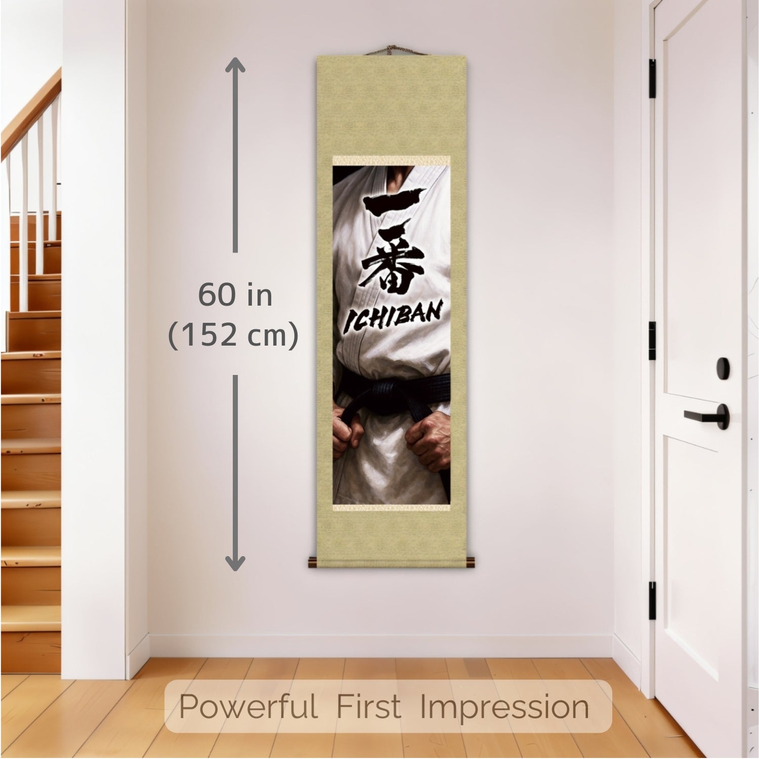 Artes Marciales Japonesas Ichiban Kakemono Póster de Pared – Espíritu de Cinturón Negro 